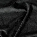 Zasłona JULIA z miękkiego welwetu z wytłaczanym geometrycznym wzorem wachlarzy - 140 x 250 cm - czarny 5