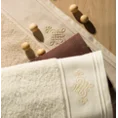 Ręcznik z bordiurą zdobioną ornamentowym haftem - 70 x 140 cm - kremowy 4