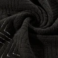 Ręcznik INDILA w kolorze czarnym, z żakardowym geometrycznym wzorem - 30 x 50 cm - czarny 5