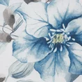 EUROFIRANY CLASSIC SATIN Komplet pościeli SPRING 18 z wysokiej jakości satyny bawełnianej z nadrukiem niebieskich okazałych kwiatów - 180 x 200 cm - biały 4