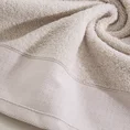 Ręcznik STELLA z bawełny z żakardową bordiurą z drobnymi punkcikami - 50 x 90 cm - beżowy 5