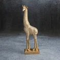 Żyrafa - figurka dekoracyjna HARIS o drobnym strukturalnym wzorze, złota - 8 x 13 x 36 cm - złoty 1