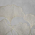 Koc GINKO miękki i miły w dotyku z błyszczącym nadrukiem z motywem liści miłorzębu - 150 x 200 cm - srebrny 4