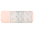 Ręcznik z ozdobną bordiurą z dodatkiem cyrkonii - 50 x 90 cm - różowy 3