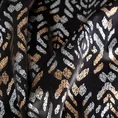 Zasłona LAURA z welwetu z cieniowanym srebrno-złotym wzorem w stylu boho - 140 x 250 cm - czarny 14