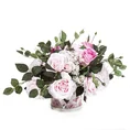 RÓŻA kwiat sztuczny dekoracyjny - dł. 40 cm śr. kwiat 12 cm - różowy 2