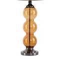 Lampa stołowa HAIDI na podstawie ze szkła z abażurem ze lśniącego welwetu - 32 x 38 x 78 cm - rudy 2