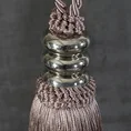 Dekoracyjny sznur do upięć z chwostem z metalowym elementem - dł. 61 cm - różowy 3