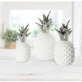 Figurka ceramiczna PINA biało-srebrny ananas - ∅ 10 x 22 cm - biały 4