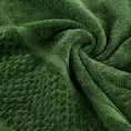 Ręcznik z welurową bordiurą o ryżowej fakturze - 50 x 90 cm - butelkowy zielony 5