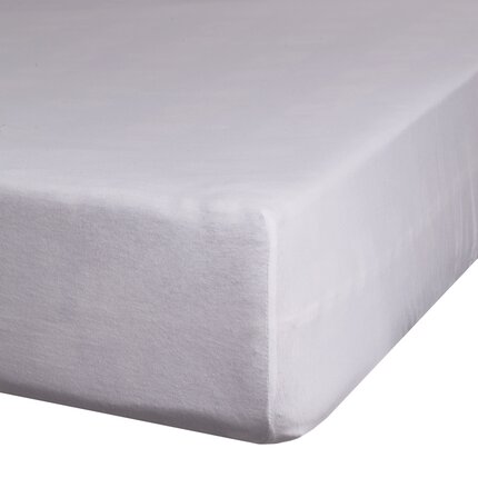 ELLA LINE Prześcieradło ADELA z gładkiej bawełny jersey z gumką, gramatura 140 g/m2 180 x 200 x 30 cm jasnoszary