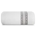 Ręcznik bawełniany  MALIKA 70X140 cm z żakardową bordiurą z wzorem podkreślonym błyszczącą nicią biały - 70 x 140 cm - biały 3