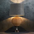 Lampa PATI w stylu boho z plecioną podstawą i matowym abażurem - 38 x 43 x 78 cm - stalowy 2