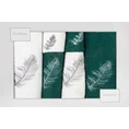 Komplet ręczników NADIA z haftem w kartonowym opakowaniu - 53 x 37 x 11 cm - kremowy 1