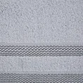 EUROFIRANY CLASSIC Ręcznik RIKI  z bordiurą w pasy miękki i puszysty, zero twist - 70 x 140 cm - jasnopopielaty 2
