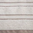 Ręcznik KRISTI z żakardową bordiurą w pasy - 50 x 90 cm - kremowy 2