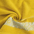 EUROFIRANY CLASSIC Ręcznik SYLWIA 1 z żakardową bordiurą tkaną w ornamentowy wzór - 50 x 90 cm - musztardowy 5