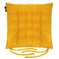 ADORE dwustronna welurowa poduszka siedziskowa na krzesło z szesnastoma pikowaniami, gramatura 195 g/m2 - 40 x 40 x 6 cm - musztardowy 2