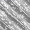 Tkanina firanowa żakardowa o nieregularnym wzorze wykończona połyskiem - 160 cm - biały 5