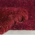 Dywanik dekoracyjny MUSSO z długim włosem i srebrną nitką - 50 x 70 cm - czerwony 1