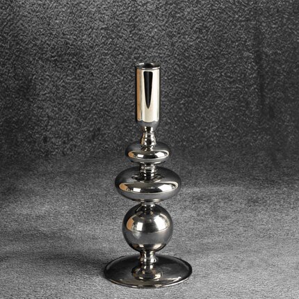 Фото - Ваза Świecznik dekoracyjny z dymionego szkła w nowoczesnym stylu ∅ 9 x 21 cm st