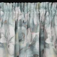 Zasłona GRACJA z miękkiego welwetu z motywem malowanych pędzlem magnolii - 140 x 270 cm - stalowy 10