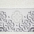 Ręcznik IWONA z żakardową bordiurą w kwiaty - 50 x 90 cm - kremowy 2