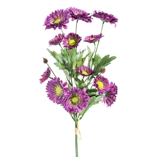 ASTER, CHRYZANTEMKA bukiet, kwiat sztuczny dekoracyjny - ∅ 6 x 46 cm - fioletowy
