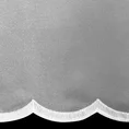Firana KARA z gładkiej mikrosiateczki z lekkim połyskiem wykończona haftowaną falą - 300 x 145 cm - biały 9