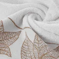 LIMITED COLLECTION ręcznik BLANCA 8 z miękkiej bawełny z żakardową bordiurą z motywem liści MAGIA BIELI - 70 x 140 cm - biały 6