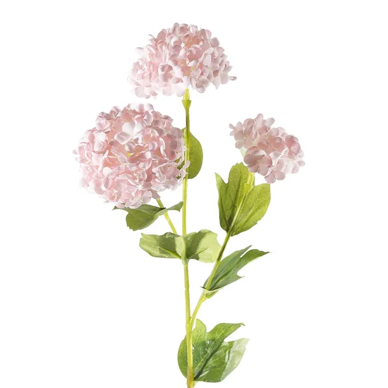 KALINA kwiat sztuczny dekoracyjny - dł. 60 cm śr. kwiat 7 cm - różowy