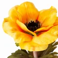 ANEMON kwiat sztuczny dekoracyjny z płatkami z jedwabistej tkaniny - 53 cm - żółty 2