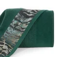 EWA MINGE Komplet ręczników CARLA w eleganckim opakowaniu, idealne na prezent! - 2 szt. 50 x 90 cm - butelkowy zielony 7