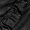 REINA LINE Komplet pościeli z makosatyny bawełnianej zdobionej falbanami - 160 x 200 cm - czarny 5