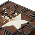 Zegar dekoracyjny TEXA w stylu vintage - 16 x 4 x 16 cm - brązowy 3