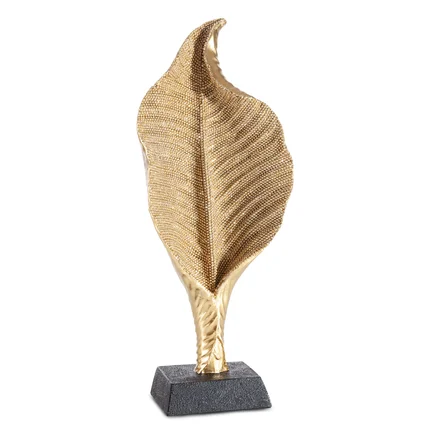Kalia - figurka dekoracyjna ELDO o drobnym strukturalnym wzorze, złota Kalia - figurka dekoracyjna ELDO o drobnym strukturalnym wzorze, złota - 14 x 8 x 34 cm