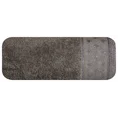 DIVA LINE Ręcznik HANA w kolorze srebrnym, z błyszczącym geometrycznym wzorem na bordiurze - 70 x 140 cm - szary 3