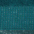 Ręcznik z bordiurą podkreśloną groszkami z błyszczącą lureksową nicią - 70 x 140 cm - turkusowy 2
