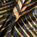 Zasłona ANGELINA z welwetu zdobiona z geometrycznym wzorem - 140 x 250 cm - czarny 7