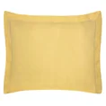 NOVA COLOUR Poszewka na poduszkę bawełniana z satynowym połyskiem i ozdobną kantą - 70 x 90 cm - musztardowy 1