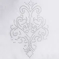 Obrus YVETTE zdobiony ornamentem z kryształków - 85 x 85 cm - biały/srebrny 2