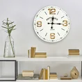 Dekoracyjny zegar ścienny w stylu retro - 45 x 6 x 45 cm - biały 2