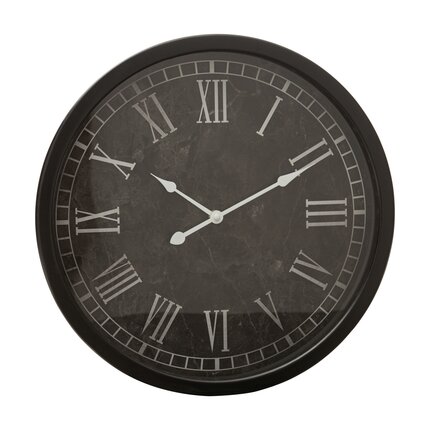 Dekoracyjny zegar ścienny z rzymskimi cyframi, styl retro, 40 cm średnicy ∅ 40 x 7 cm czarny,biały | Eurofirany