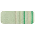Ręcznik  z kolorowymi paskami w formie jodełki - 70 x 140 cm - zielony 3