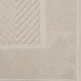 REINA LINE Dywanik łazienkowy z bawełny frotte zdobiony wzorem w zygzaki - 50 x 70 cm - beżowy 4
