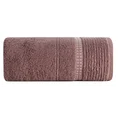 ELLA LINE ręcznik bawełniany TAYLOR z ozdobnym stebnowaniem i bordiurą w paseczki - 70 x 140 cm - brązowy 3