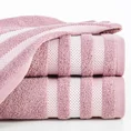 EUROFIRANY CLASSIC Ręcznik bawełniany GRACJA z ozdobną bordiurą w pasy - 30 x 50 cm - liliowy 1