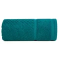 REINA LINE Ręcznik z bawełny zdobiony wzorem w zygzaki z gładką bordiurą - 50 x 90 cm - turkusowy 3