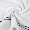 Ręcznik klasyczny podkreślony dwoma delikatnymi paseczkami - 50 x 90 cm - biały 4