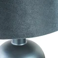 Lampa stołowa MALIA na podstawie łączącej perłowe szkło i metal z welwetowym abażurem - ∅ 38 x 61 cm - turkusowy 2